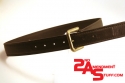 Double layer leather belt with Kydex reinforcement wlogo